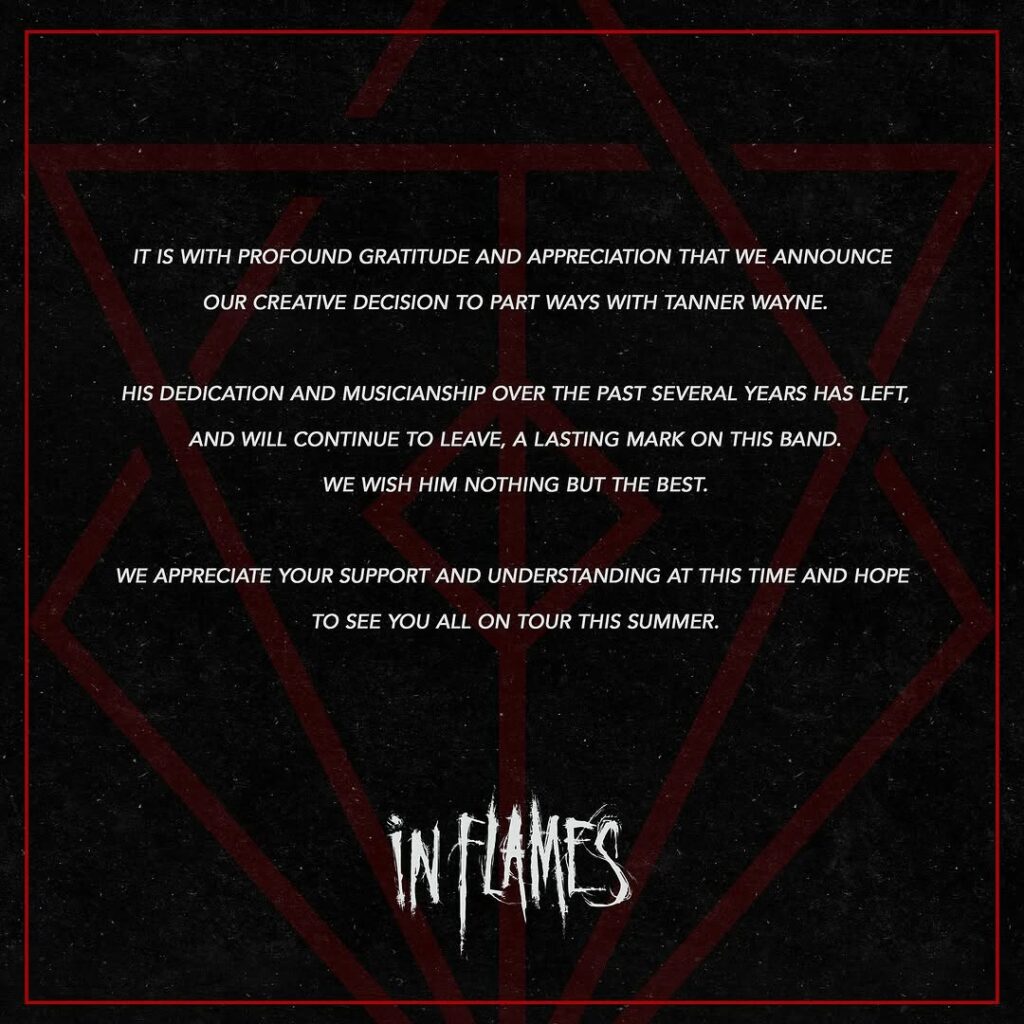 In Flames Are The Latest Band To Split With Their Drummer This Year