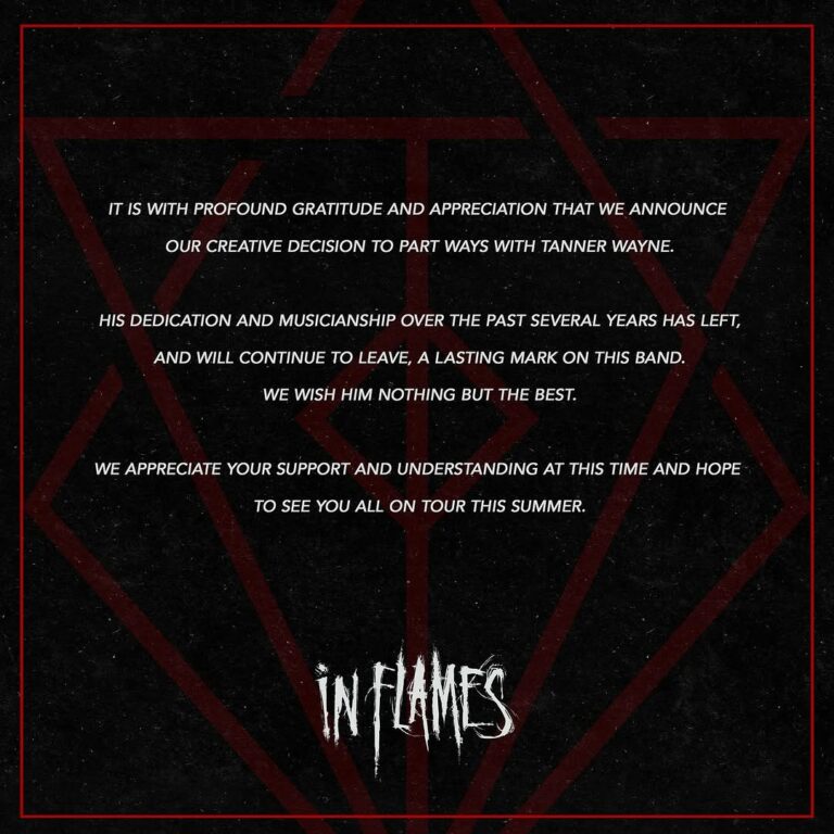 In Flames Are The Latest Band To Split With Their Drummer This Year