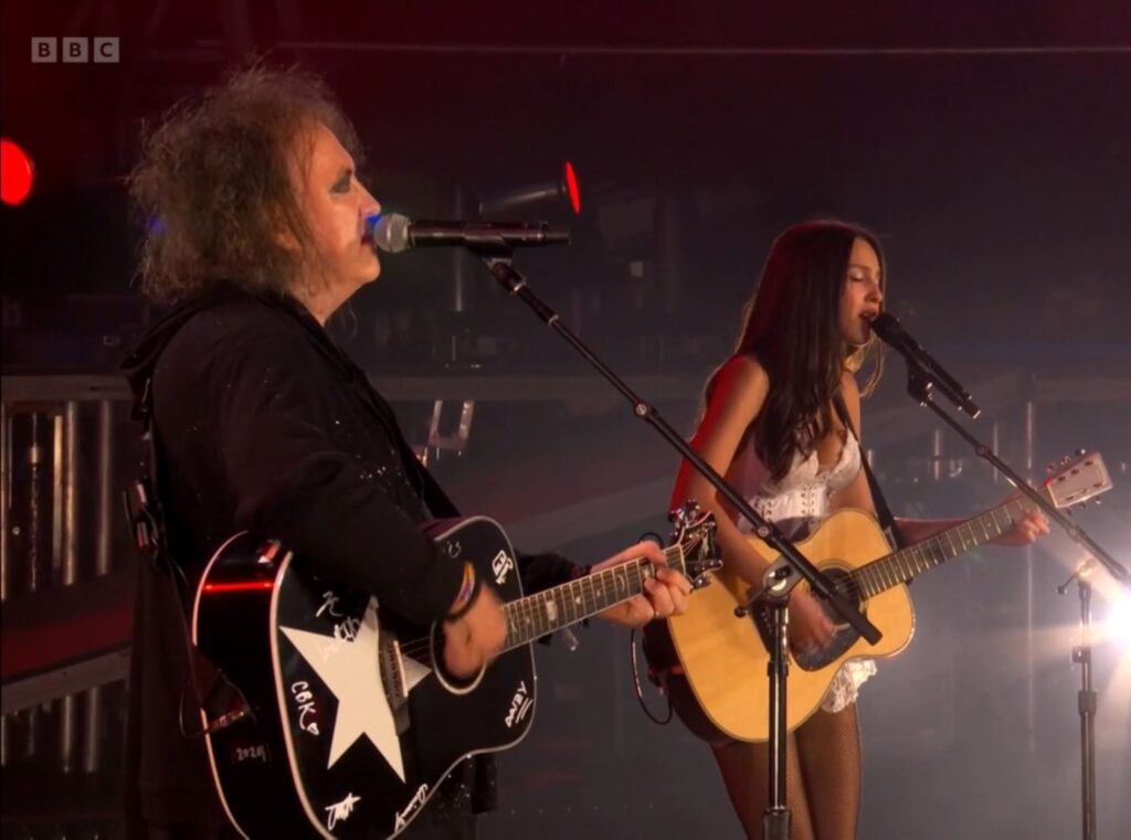 Watch The Cure’s Robert Smith Join Olivia Rodrigo For Two Songs At Glastonbury