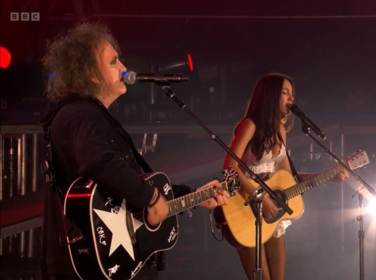 Watch The Cure’s Robert Smith Join Olivia Rodrigo For Two Songs At Glastonbury