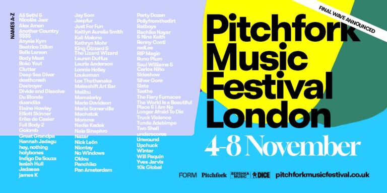Pitchfork Music Festival London 2025 Announces Final Wave of Artists