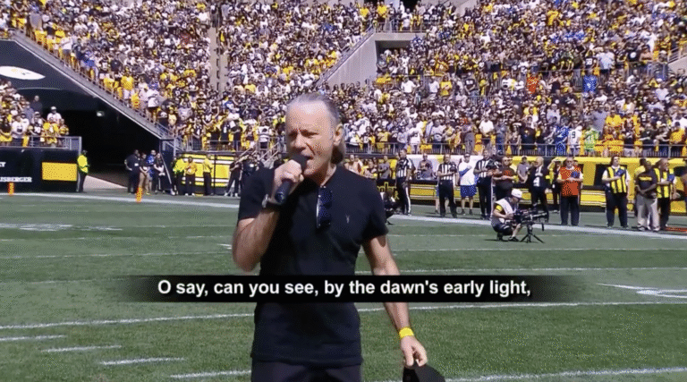 Watch Iron Maiden’s Bruce Dickinson Sing The National Anthem At The Steelers-Seahawks Game