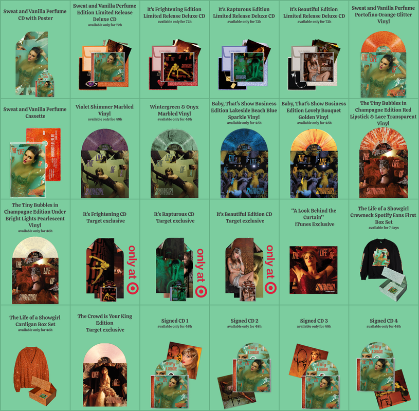 Taylor Swift Sets Modern Day Sales Record With 34 The Life Of A Showgirl Variants