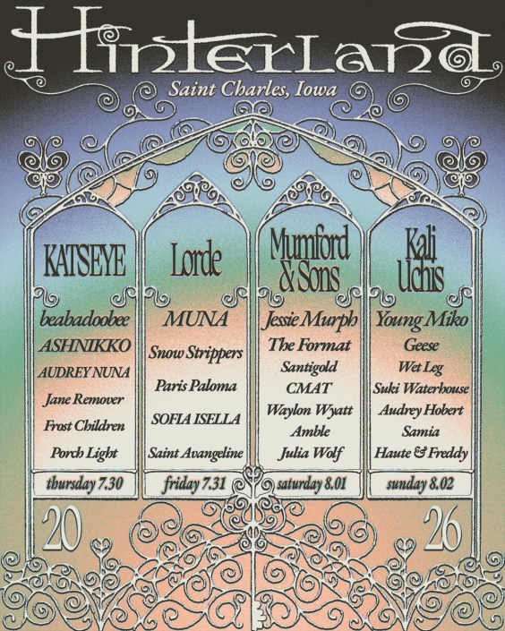 Lorde, KATSEYE, Kali Uchis, & Mumford & Sons Headline Extremely Strange Hinterland 2026 Lineup