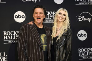 Grinch Costars Jim Carrey & Taylor Momsen Reunite To Induct Soundgarden Into The Rock & Roll Hall Of Fame