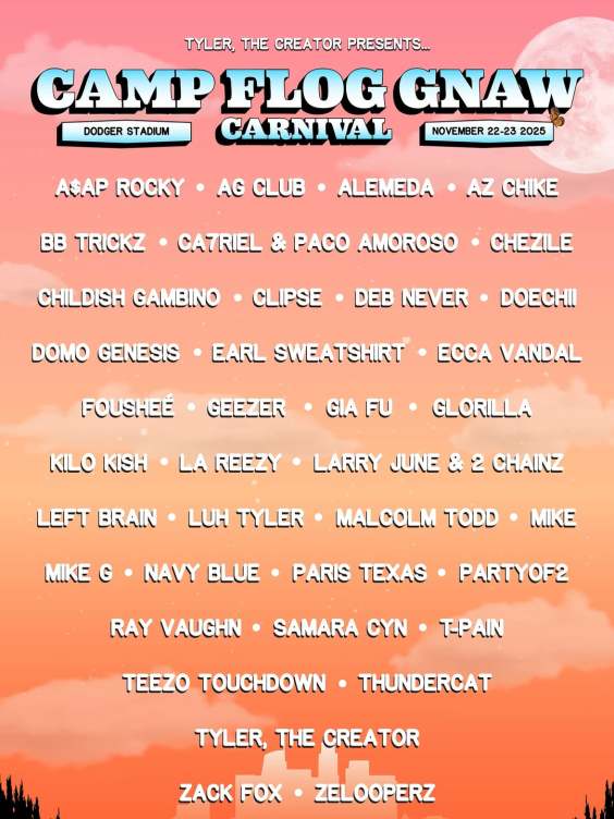 Camp Flog Gnaw 2025 Pushed Back A Week, Will Feature Reduced Lineup