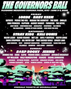Governors Ball Announces 2026 Lineup
